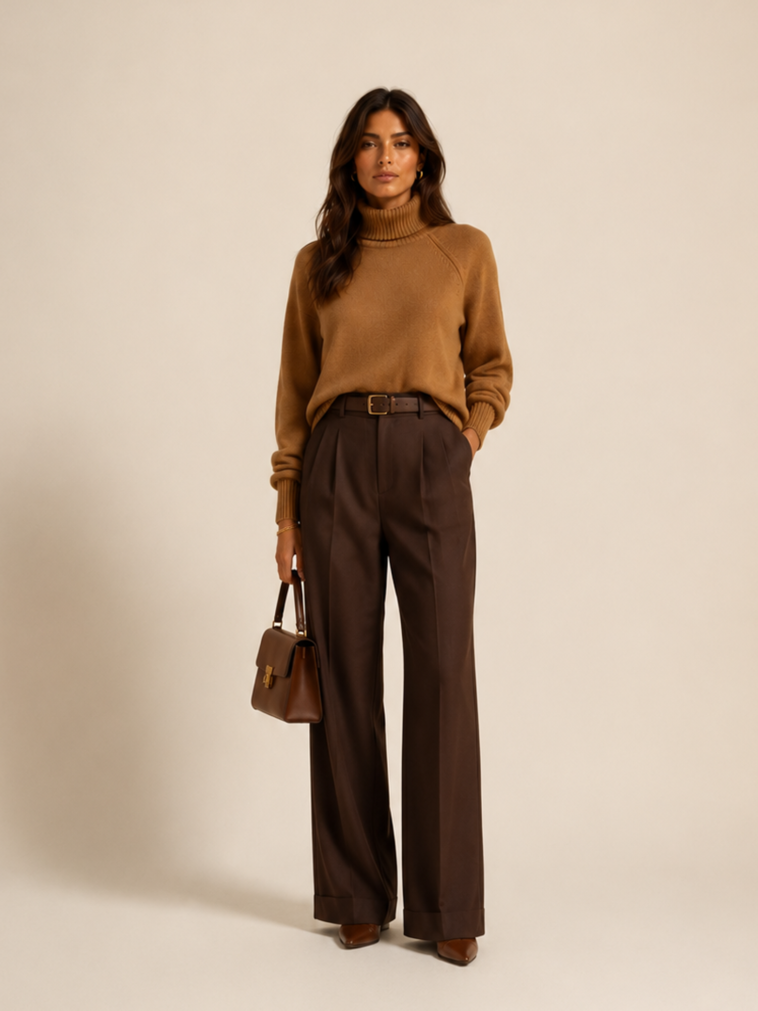 Pull Col Roulé Maille Douce