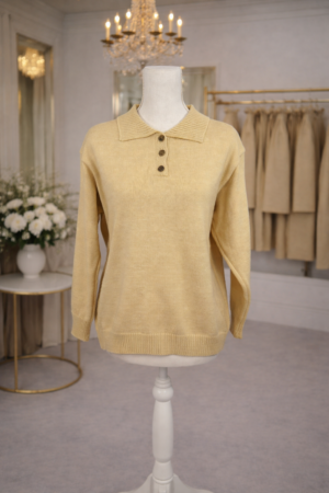 Pull Large Boutonné