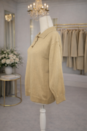 Pull Large Boutonné