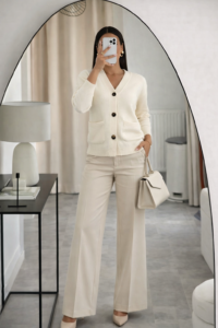 Cardigan Blanc - 3 Boutons