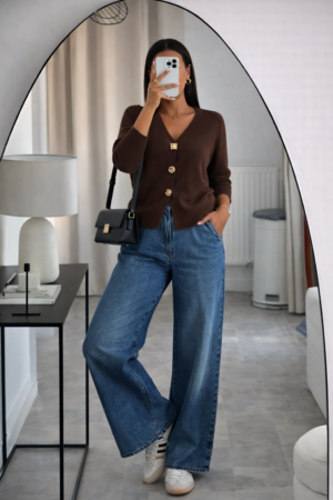 Gilet Boutons Dorés