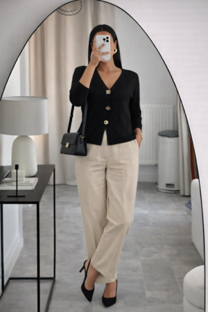 Gilet Boutons Dorés