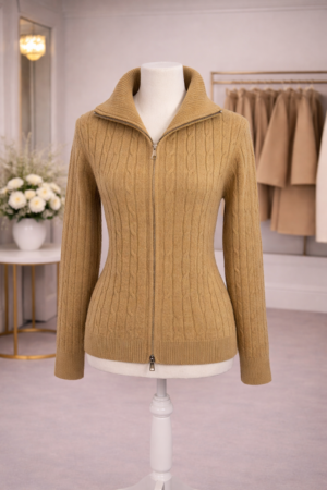 Gilet en Maille Torsadée